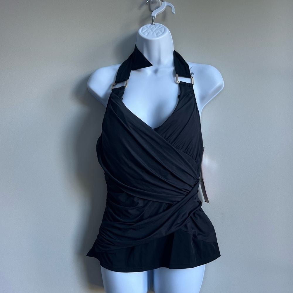 NWT Spanx Swim top Black size 14